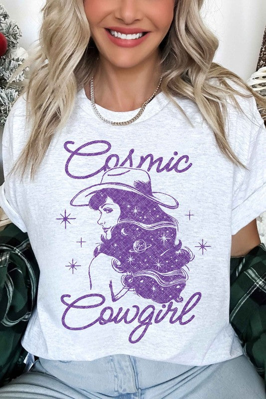 COSMIC COWGIRL WESTERN COUNTRY OVERSIZED TEE