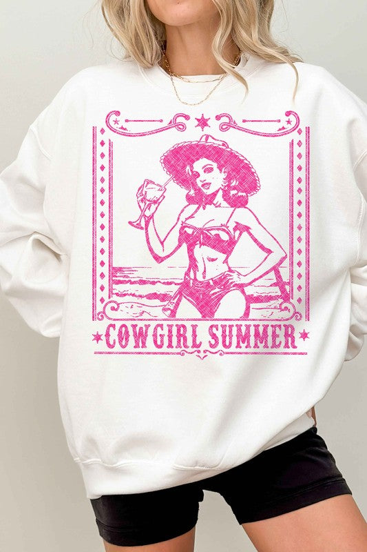 COWGIRL SUMMER WESTERN OVERSIZED SWEATSHIRT