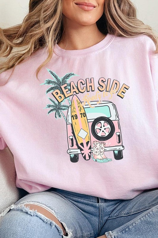 Beach Side Ready To Go Graphic Fleece Sweatshirts