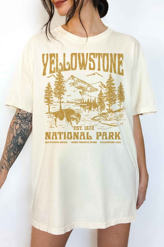 YELLOWSTONE NATIONAL PARK OVERSIZED GRAPHIC TEE