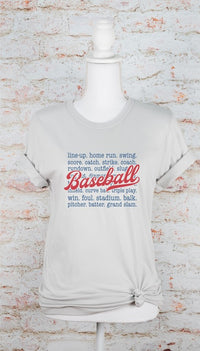 Baseball Words Graphic Tee