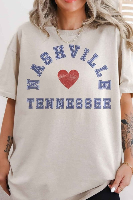 NASHVILLE TENNESSEE OVERSIZED GRAPHIC TEE