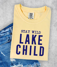 Stay Wild Lake Child Comfort Color Graphic Tee