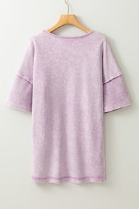 Mineral Wash Exposed Seam Oversized Tee