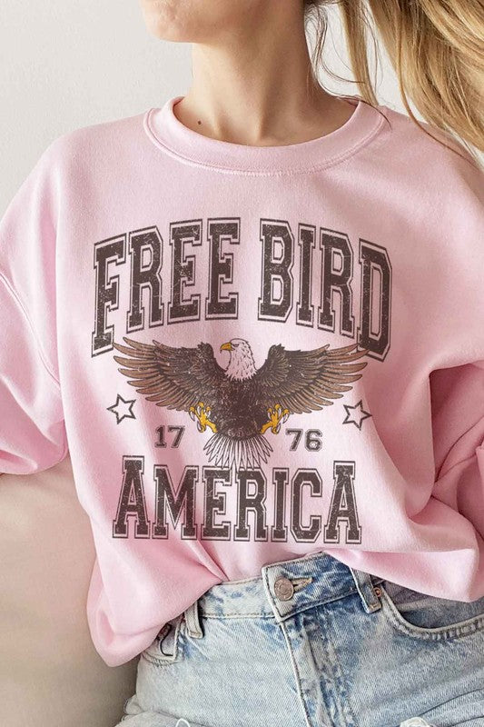 FREE BIRD AMERICA GRAPHIC SWEATSHIRT