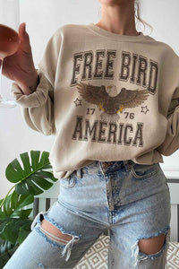 FREE BIRD AMERICA GRAPHIC SWEATSHIRT