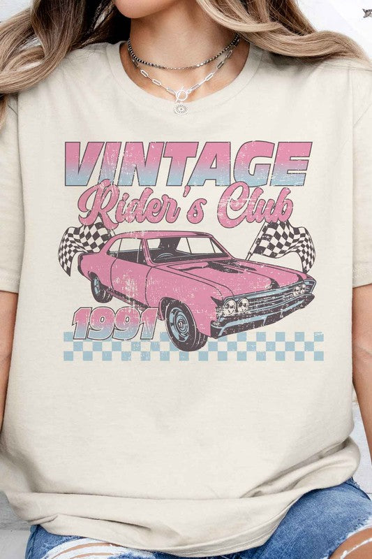 VINTAGE RIDERS CLUB RACING RACE CAR GRAPHIC TEE