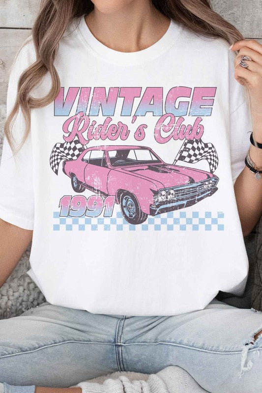 VINTAGE RIDERS CLUB RACING RACE CAR GRAPHIC TEE