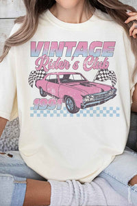 VINTAGE RIDERS CLUB RACING RACE CAR GRAPHIC TEE