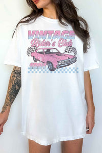 VINTAGE RIDERS CLUB RACING RACE CAR OVERSIZED TEE