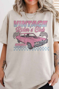 VINTAGE RIDERS CLUB RACING RACE CAR OVERSIZED TEE