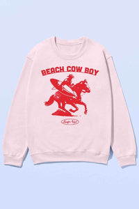 BEACH COW BOY SURFS UP OVERSIZED SWEATSHIRT