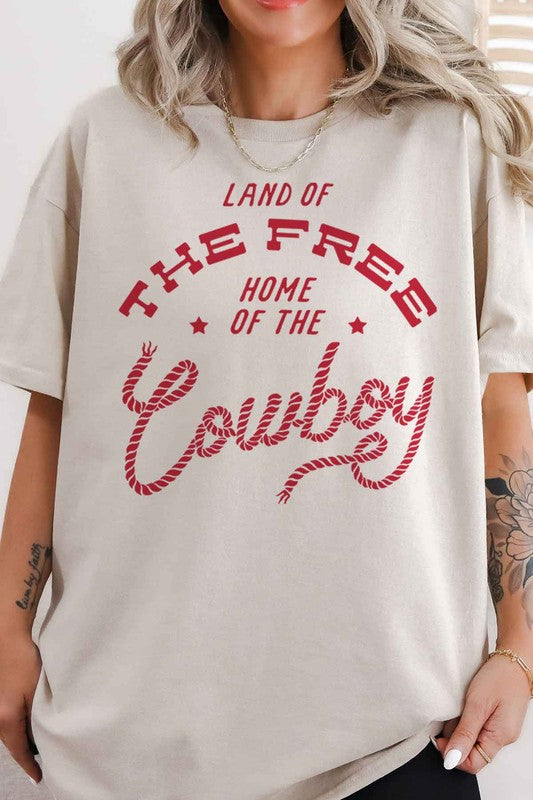 HOME OF THE COWBOY OVERSIZED GRAPHIC TEE