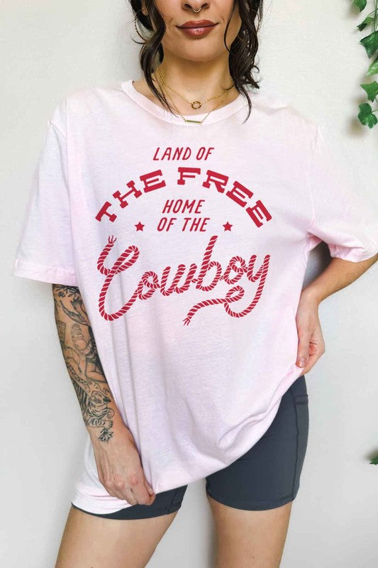 HOME OF THE COWBOY OVERSIZED GRAPHIC TEE