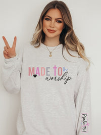 Made to Worship Psalm 95 1 CrewNeck Sweatshirt