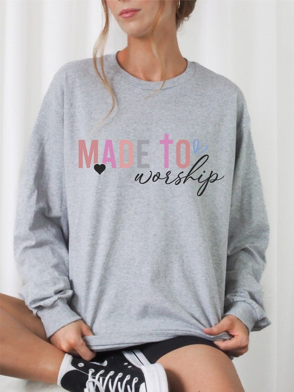 Made to Worship Psalm 95 1 CrewNeck Sweatshirt