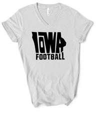 IOWA Football V-Neck Graphic Style Tee