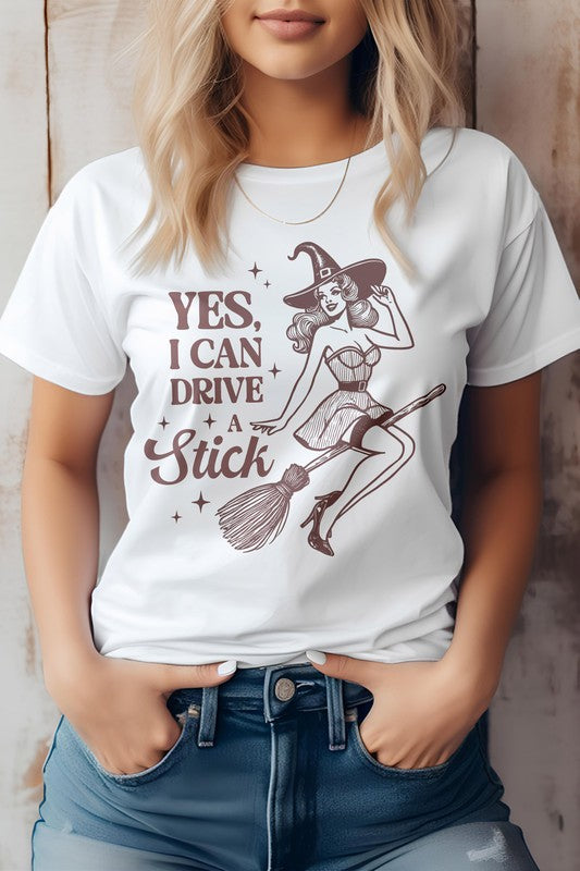 Yes I Can Drive a Stick, Halloween Graphic Tee