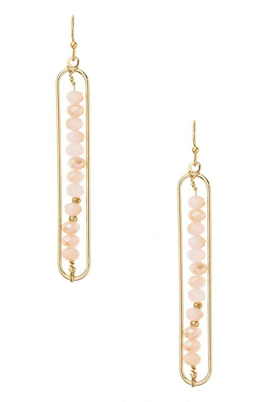 Beaded Bar Drop Earrings