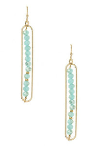 Beaded Bar Drop Earrings