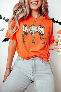 Halloween Vintage Dancing Ghosts Graphic Tee