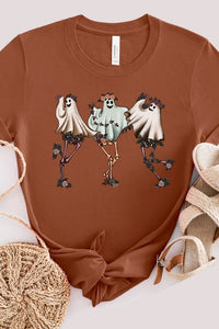 Halloween Vintage Dancing Ghosts Graphic Tee