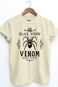 Pure Black Widow, Halloween Garment Dye Tee