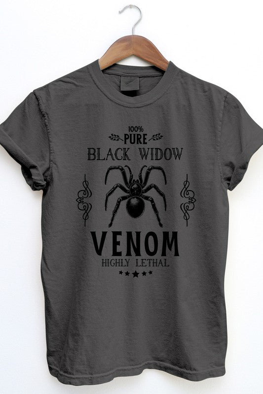 Pure Black Widow, Halloween Garment Dye Tee