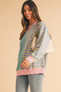 Colorblock Drop Shoulder Oversize Sweatshirt