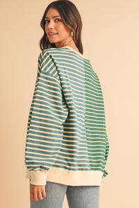 Colorblock Drop Shoulder Oversize Sweatshirt