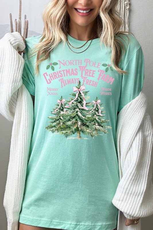 North Pole Christmas Tree Farm Graphic Tee