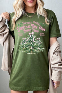 North Pole Christmas Tree Farm Graphic Tee