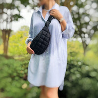 Perfect Puffy Banana Shape Sling Bag