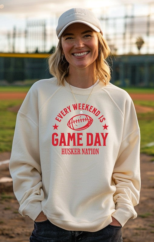 Every Weekend is Gday Huskers Graphic Sweatshirt