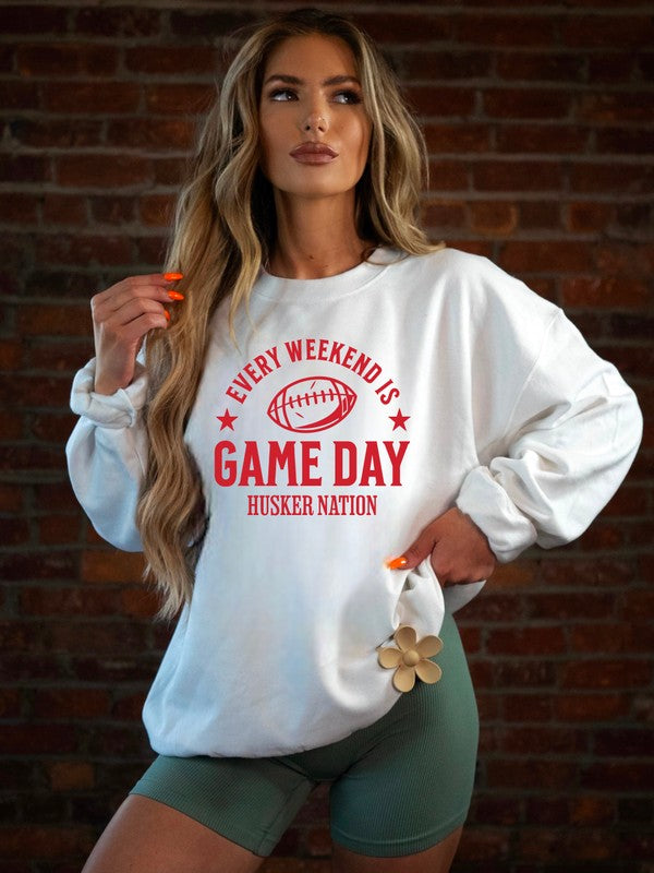 Every Weekend is Gday Huskers Graphic Sweatshirt