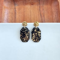 Lexi Earrings - Black Gold Flake