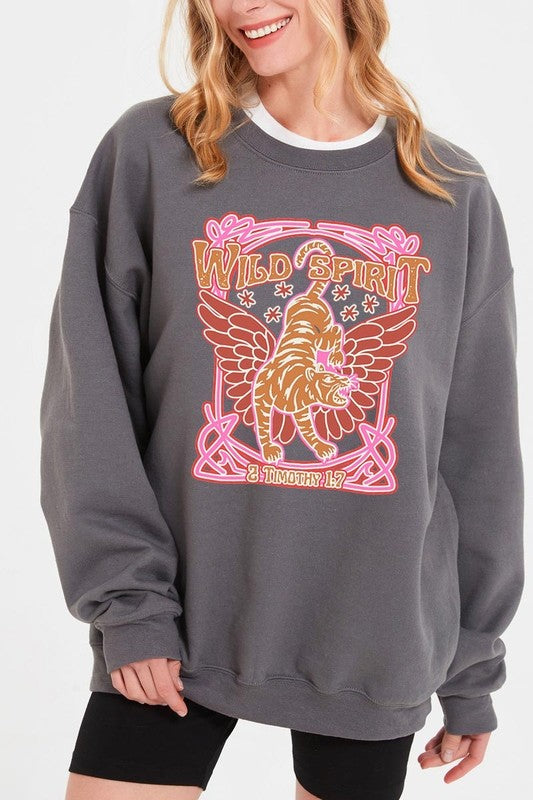 Wild Spirit 2 Timothy 1:7 Fleece Sweatshirts