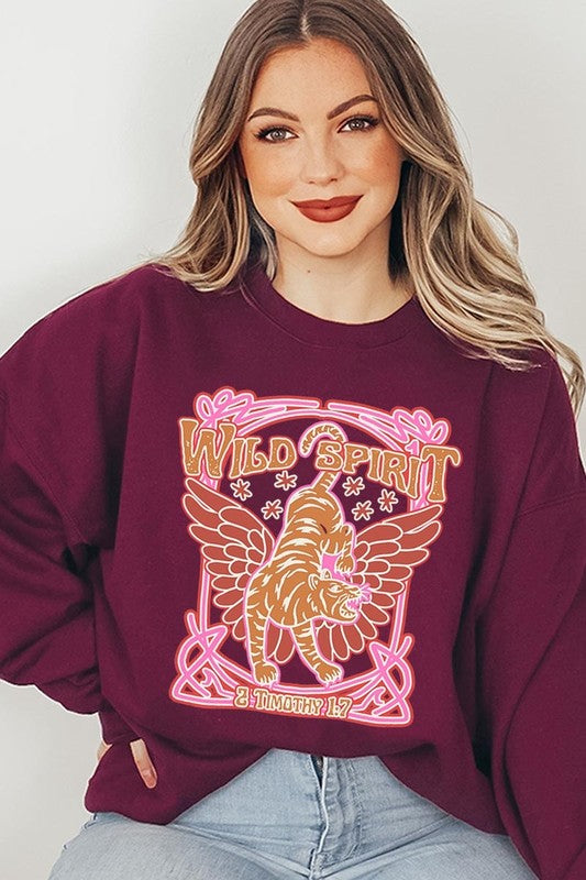 Wild Spirit 2 Timothy 1:7 Fleece Sweatshirts