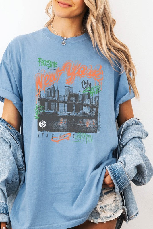 Freestyle New York City, Garment Dye Graphic Tee