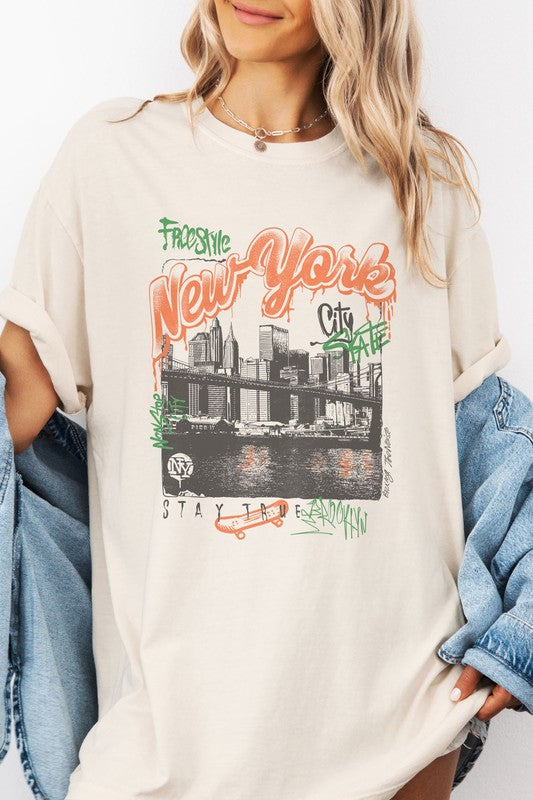 Freestyle New York City, Garment Dye Graphic Tee