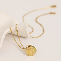 18k Gold Plated Coin Necklace