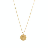 18k Gold Plated Coin Necklace