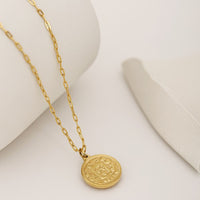 18k Gold Plated Coin Necklace