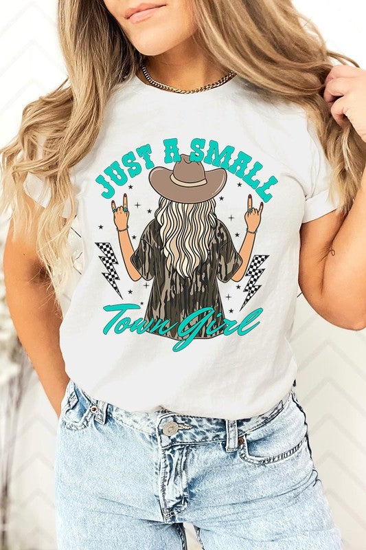 Just a small town girl Camo  Graphic Tee