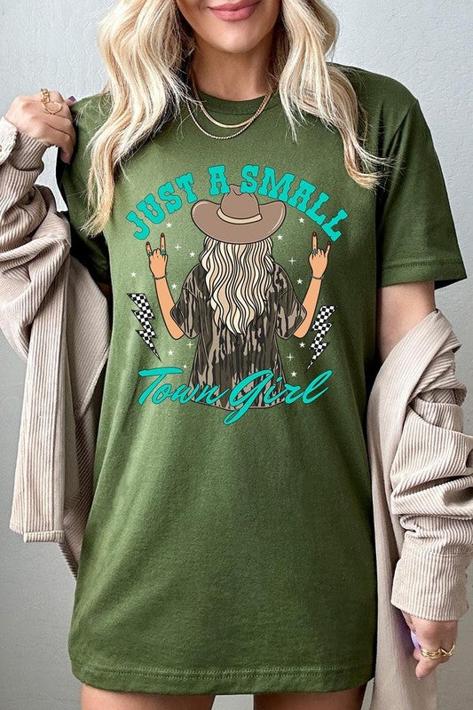 Just a small town girl Camo  Graphic Tee