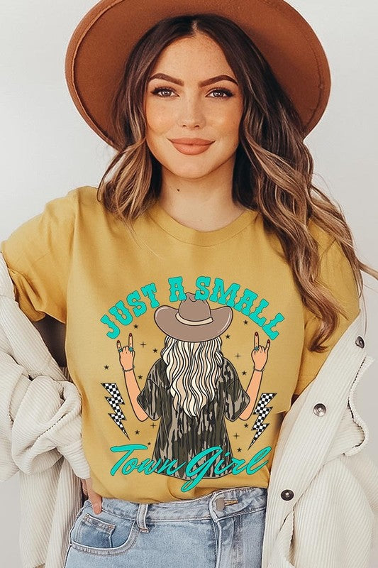 Just a small town girl Camo  Graphic Tee