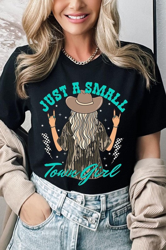 Just a small town girl Camo  Graphic Tee