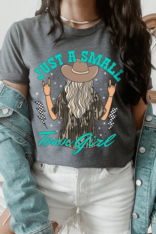 Just a small town girl Camo  Graphic Tee