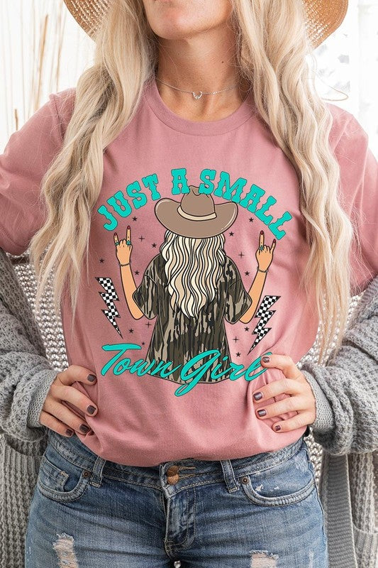 Just a small town girl Camo  Graphic Tee
