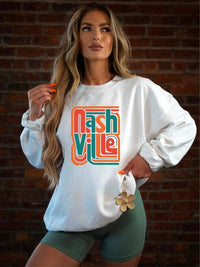 Colorful Nashville Cozy Crewneck Sweatshirt Plus Size